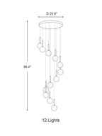 Extra Large Nordic Minimalist Long Pendant Light for Spiral Staircase / high-Ceiling Room