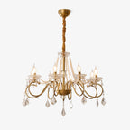 Opulent Pearl Crystal Chandelier