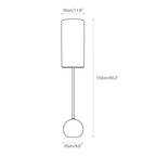 Orbis Wooden Sphere Floor Lamp