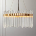 Modern Round Glass Rods Chandelier for Living / dining Room / bedroom