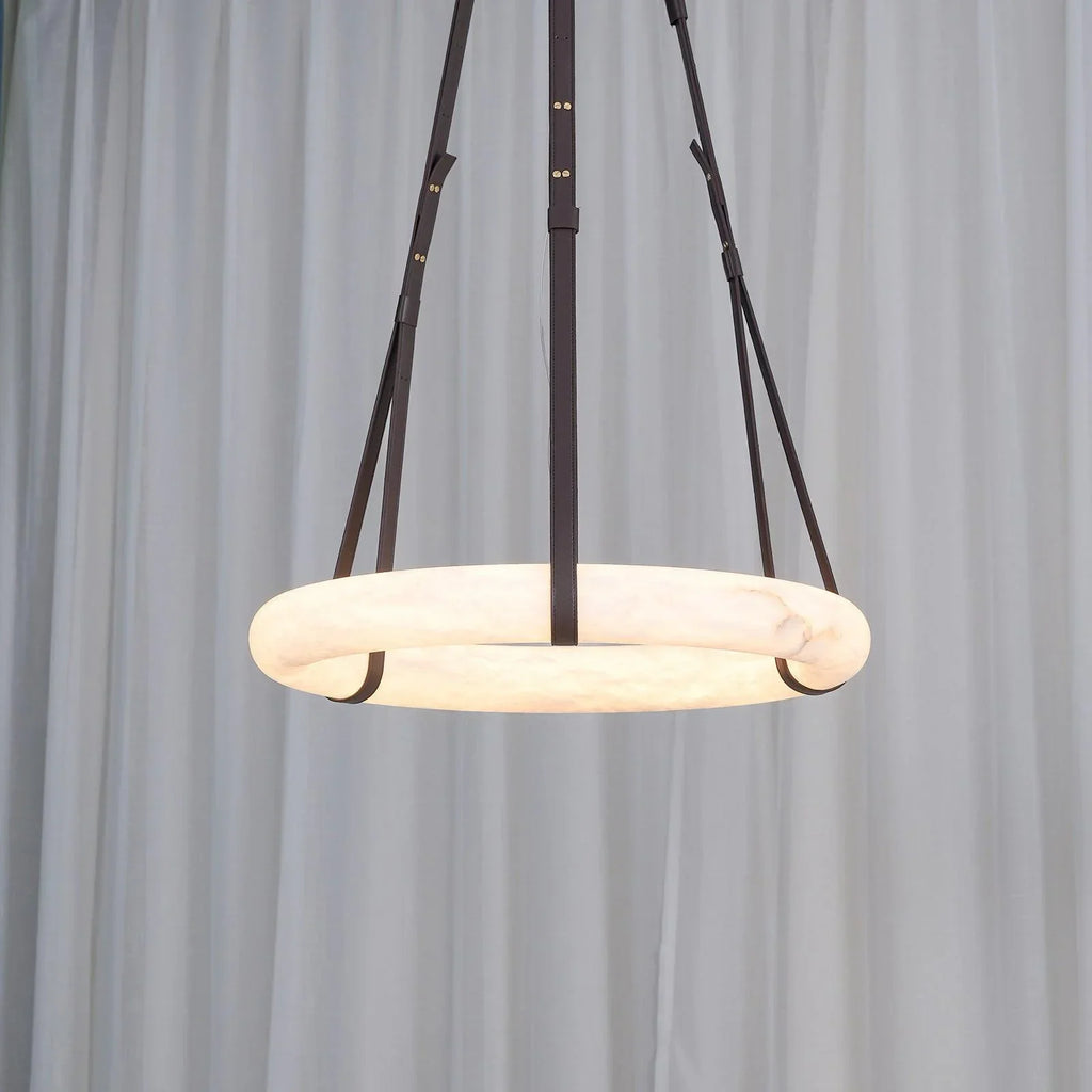 Modern Round Alabaster Chandelier for Living Room / bedroom