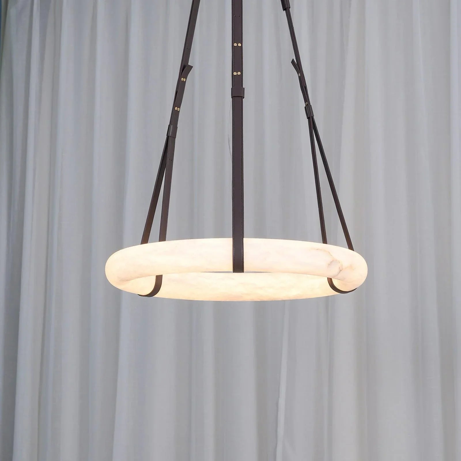 Modern Round Alabaster Chandelier for Living Room / bedroom