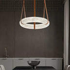 Modern Round Alabaster Chandelier for Living Room / bedroom
