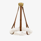 Modern Round Alabaster Chandelier for Living Room / bedroom