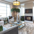 Ostrich Feather Brass Floor Lamp