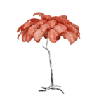 Ostrich Feather Brass Floor Lamp