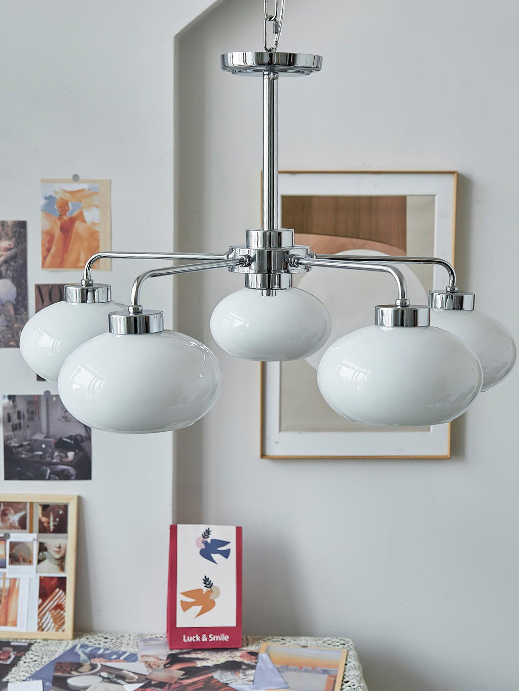 Oval Persimmon Chandelier