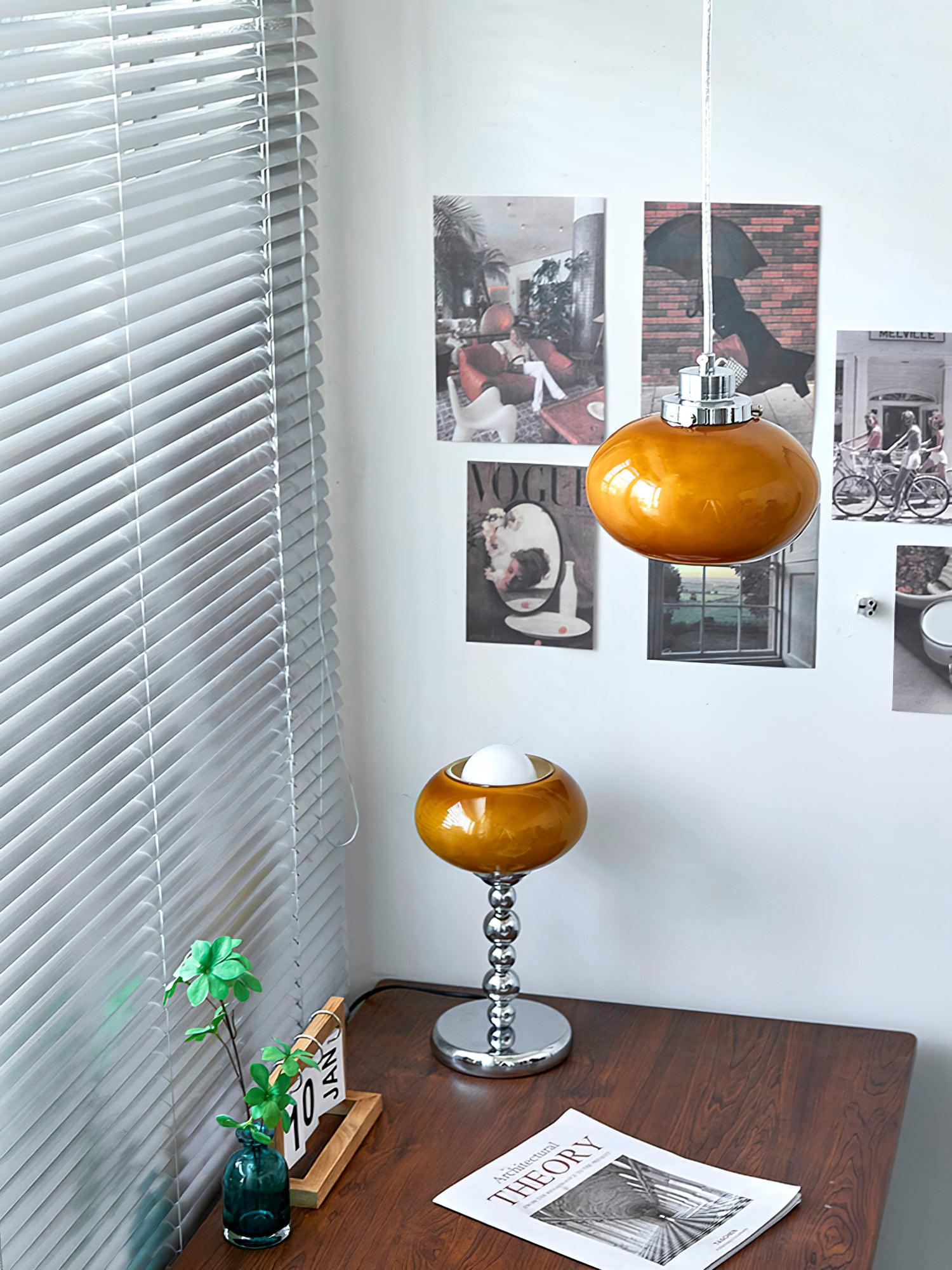 Oval Persimmon Pendant Light