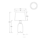 Stratus Rechargeable Accent Lamp PAC01 technical dimension drawing