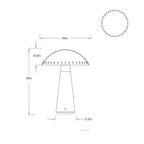 Struzzo Accent Lamp PAC03 technical dimension drawing