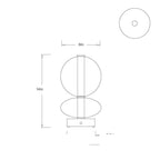 Raphael Rechargeable Accent Lamp PAC10 technical dimension drawing