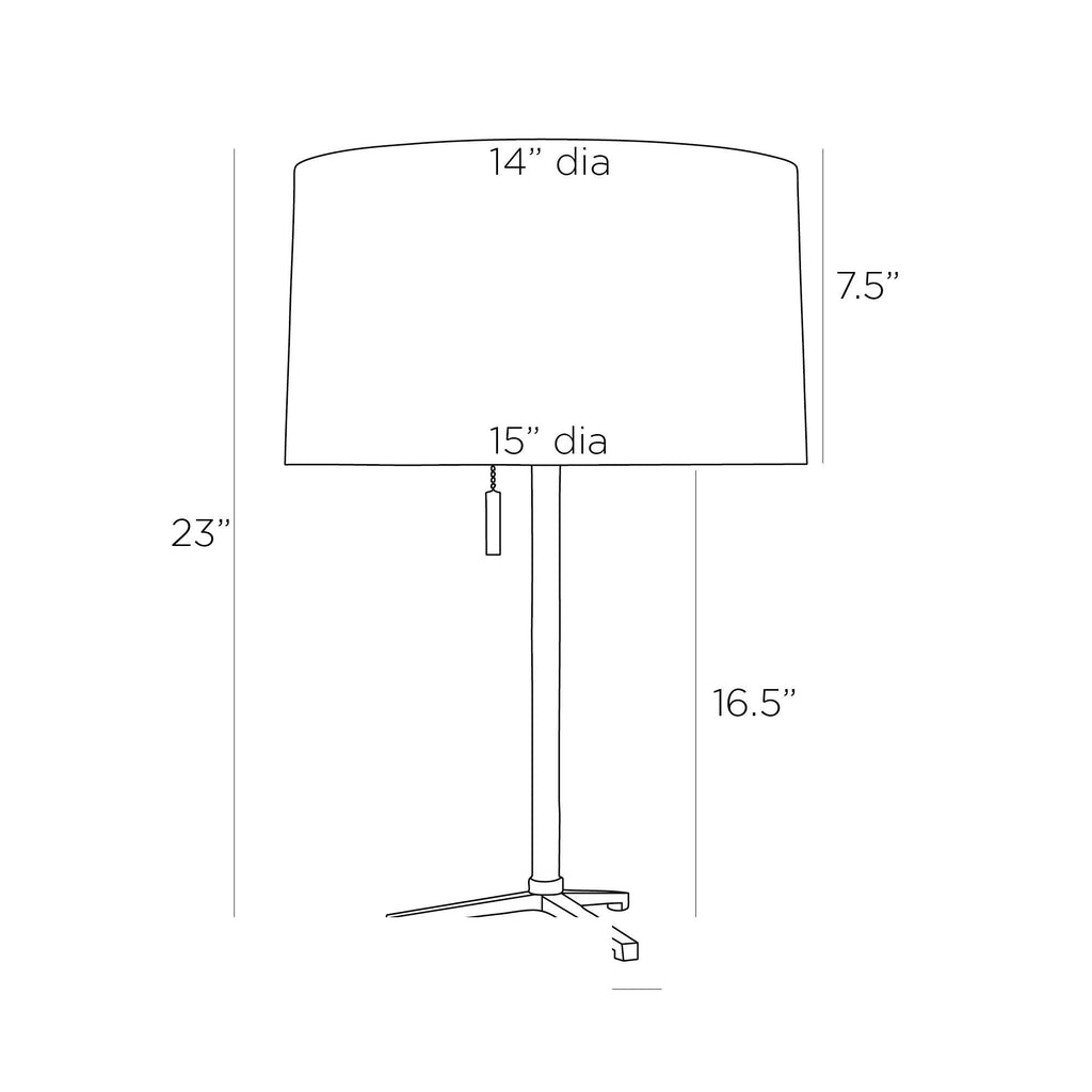 Valerie Desk Lamp PDC05-SH007 technical dimension drawing