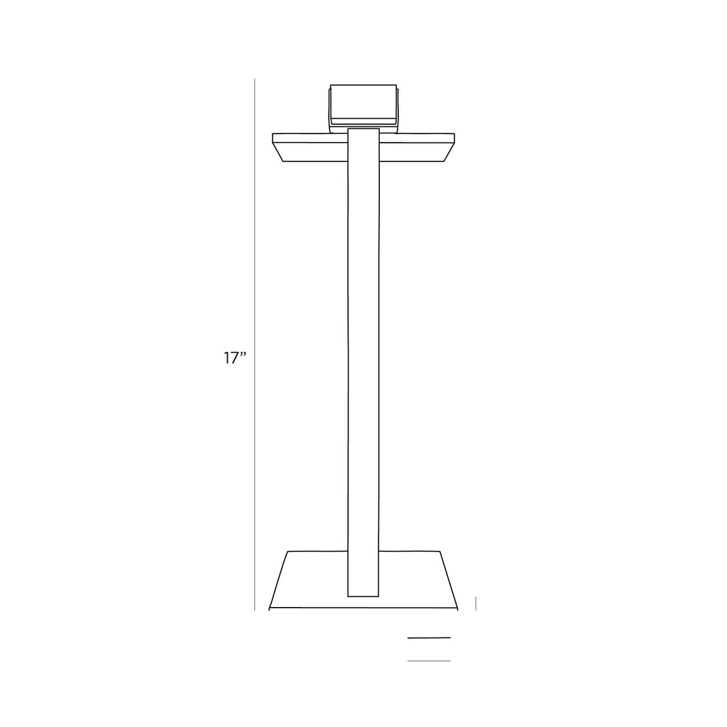 Twain Desk Lamp PDC06 technical dimension drawing