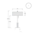 Middlebury Desk Lamp PDC12 technical dimension drawing
