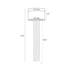 Warner Floor Lamp PFC07-SH016 technical dimension drawing