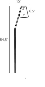 Zealand Floor Lamp PFC14 technical dimension drawing