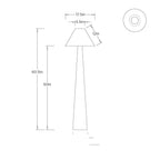 Chanell Floor Lamp PFC26 technical dimension drawing