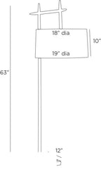 Eileen Floor Lamp PFI10-SH053 technical dimension drawing