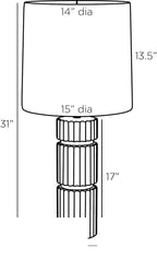 Annika Table Lamp PTC14-SH018 technical dimension drawing