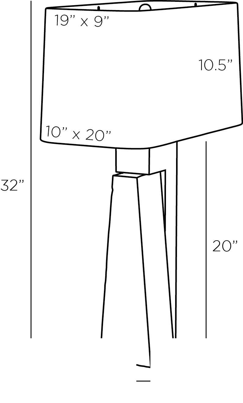 Briarwood Table Lamp PTC17-429 technical dimension drawing