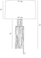 Eris Table Lamp PTC35-643 technical dimension drawing
