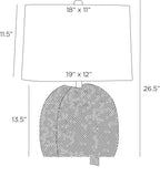 Fairbanks Table Lamp PTC51-519 technical dimension drawing