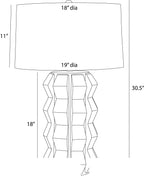 Journey Table Lamp PTC57-827 technical dimension drawing