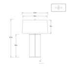 Lyon Table Lamp PTC80-SH063 technical dimension drawing