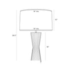 Vayla Table Lamp PTE02-395 technical dimension drawing