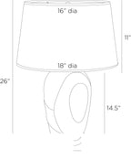Amelia Table Lamp PTE05-252 technical dimension drawing