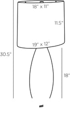 Brando Table Lamp PTE07-519 technical dimension drawing