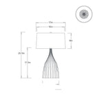 Nyla Table Lamp PTE16-934 technical dimension drawing