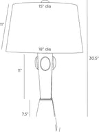 Cairo Table Lamp PTI16-SH045 technical dimension drawing