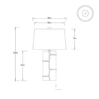Striata Table Lamp PTI32-SH071 technical dimension drawing