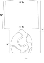 Ismay Table Lamp PTS22-711 technical dimension drawing