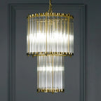 Double Monza 9-Light Glass Chandelier