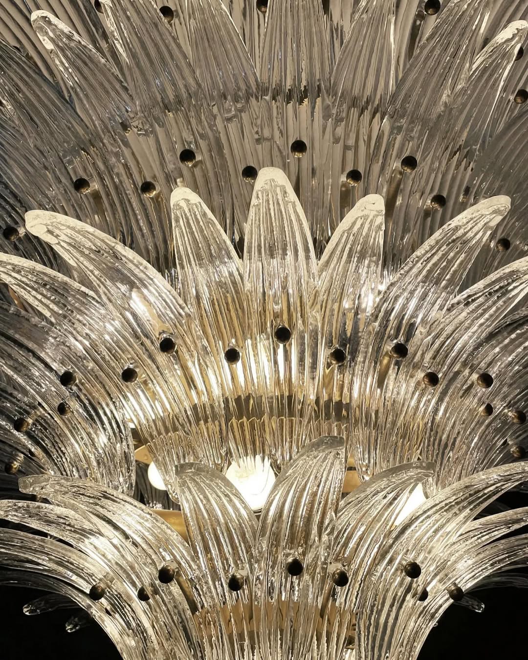 Murano Chandelier – Palmette – 163 Glasses – Smoked