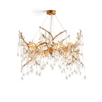 Palwa Branch Brass Crystal Chandelier