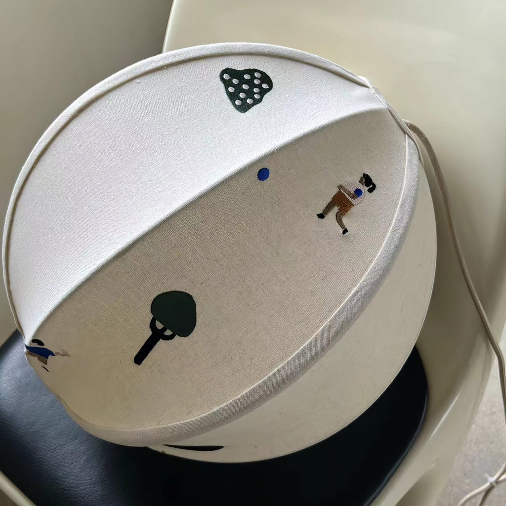 Park Embroidered Textile Swag Lamp