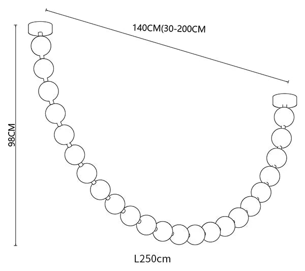 Modern Creative Pearl Necklace Chandelier for Living Room / staircase / foyer / entryway