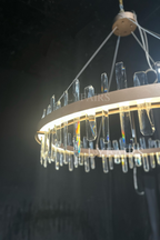 Modern Round K9 Crystal Chandelier with Stainless Steel Finish