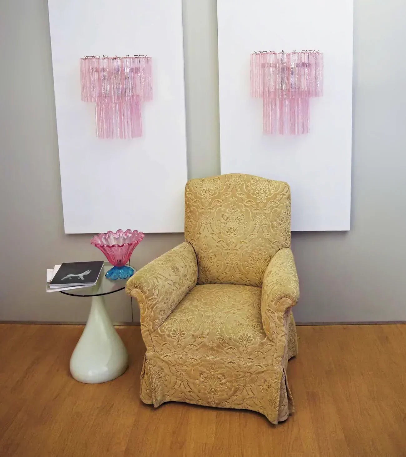 Pink Murano Glass Wall Sconces