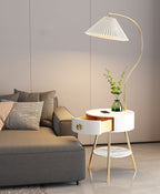 Pleated Nightstand Floor Light
