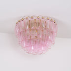 Poliedri Murano Pink Ceiling Light