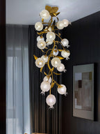 Pomegranate Brass Branch Chandelier