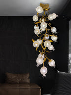 Pomegranate Brass Branch Chandelier