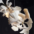 Modern Porcelain Ginkgo Branch Chandelier