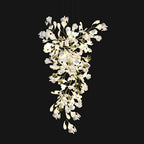 Ceramic Ginkgo Leaves Branch Flower Chandelier