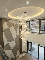Ceramic Ginkgo Leaves Branch Flower Chandelier