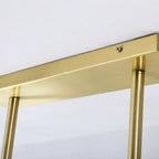Post Modern Bamboo Style Linear Chandelier for Living Room God Iron Design Dining Table Ceiling Light